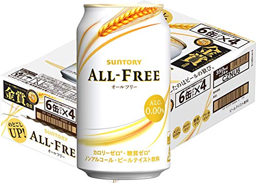 [Case of 24] Suntory Japanese Beer Beverage, All Free, 0.00% Non Alcohol, Zero Calories And Gluten Free , Japan Most Popular NA Beer - 11.2 Fl Oz