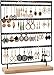 QILICZ Porte-bijoux, à 100 trous, organisateur de boucles d'oreilles, en métal, à 5 niveaux avec base en bois, 35 x 27 cm, pour le rangement
