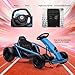 24V Electric Go Kart for Kids 8-12 Years, 300W*2 Powerful Motors, 9Ah Large Battery, 8MPH High Speed Drifting with Slow Start, Music, Horn, High/Low Speed, Outdoor Ride On Toy for Teens, Blue