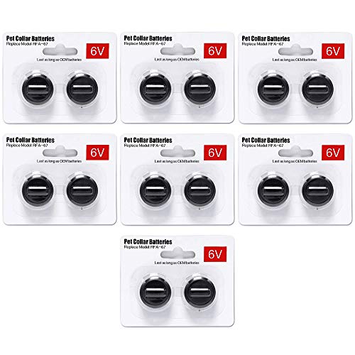Ruzixt 6V Pet Collar Batteries Compatible with PetSafe RFA-67 6 Volt Replacement Battery (14 Pack)