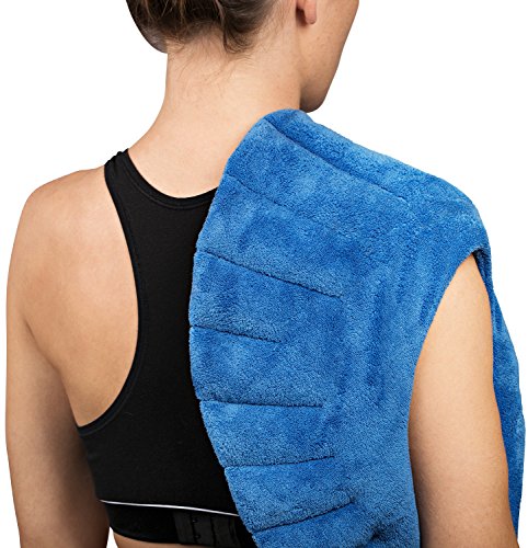 NatraCure Microwaveable Moist Heat Wrap (w/Clay Beads) - (Hot Therapy Pack and Heating Pain Relief Pad for Neck, Shoulders, Body)