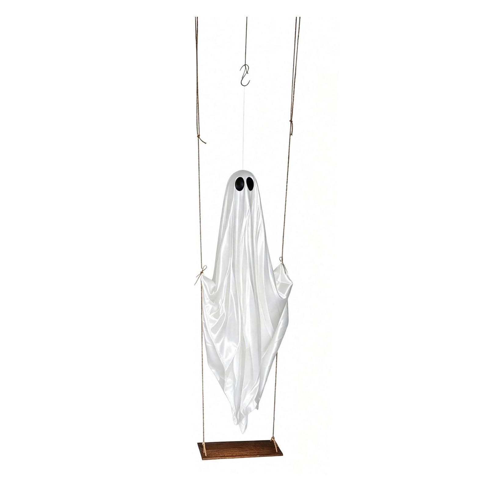 Pasisuu Hanging Swinging Ghost Halloween Decoration, LED Light Up Large Spooky Ghost with Remote Control for Outside Garden Yard Porch Tree, Decor [object Object]