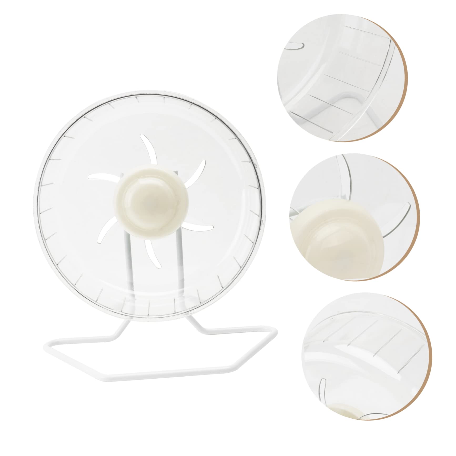 Beavorty Leises Hamsterrad 16cm aus Geruchlosem Kunststoff mit Ständer Geräuscharmes Laufrad für Hamster und Kleintiere Spielzeug zur Bewegung und Fitness