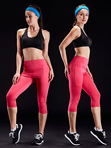 NELEUS Women's Tummy Control High Waist Capri Running Leggings Yoga Pants with Pocket4