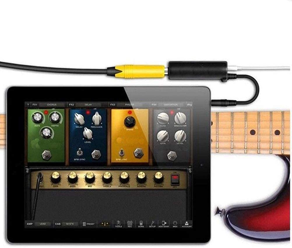 Homava Audio Interface AMP for iPod Touch, iPhone, Guitar Connector Multimedia Audio Interface, 7 X 2 X 2 cm, Black 1
