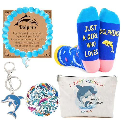 CORNER RUNNER 5PCS Dolphins Gifts Merch - Dolphins Animal Lover Gifts for Women Girls,...