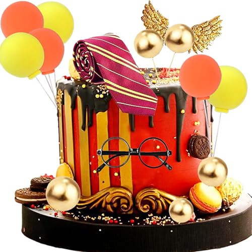 15 teiliges magisches Geburtstagskuchen Set mittelalterliches Thema Flügel Dekorationen Party Dekorationen Baby Kuchendekorationen Geburtstage für Jungen und Mädchen