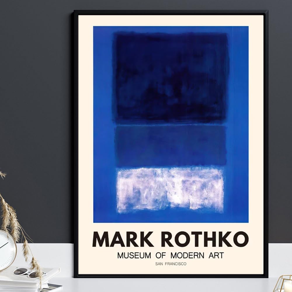 Amazon.co.jp: マーク・ロスコ ブルー アブストラクト ウォール アート
