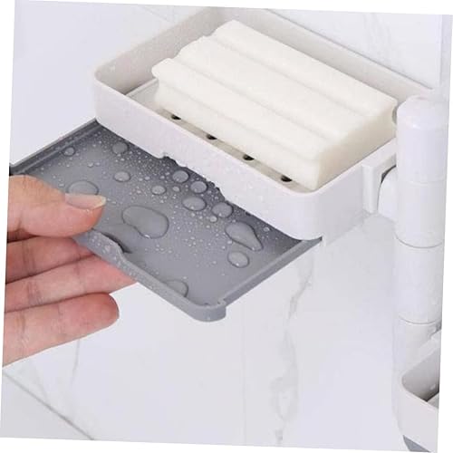 Miniatura 4 de BESTonZON Pared adhesivo para hotel bar baño champú bandeja montada en la pared para múltiples niveles y soportes estante de capas práctico estante