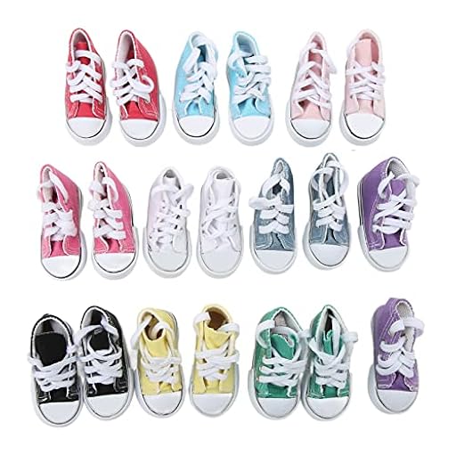 10 pares de zapatos de lona para muñecas, zapatillas antideslizantes de colores surtidos, 3,0 pulgadas de largo para Cosplay DIY | Ya disponible en tu tienda friki favorita! En mundofriki.es! 10 pares de zapatos de lona para muñecas, zapatillas antideslizantes de colores surtidos, 3,0 pulgadas de largo para Cosplay DIY | Ya disponible en tu tienda friki favorita! En mundofriki.es!