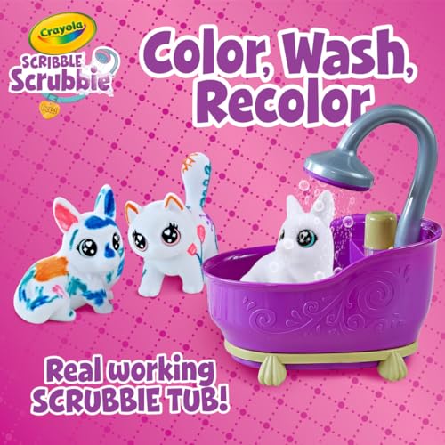 Crayola Scribble Scrubbies Tub Set (4 Pets), Washable Pet Care Toy, Coloring Animal Craft, Toys for Girls & Boys, Gifts for Kids, Ages 3+ - Image 7