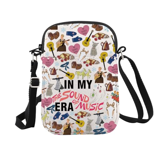 Bolsa de maquillaje con texto en inglés 'In My Sound of Era' para teatro musical, regalo de Broadway, Music Era Cr Eu, Bolsa de cosméticos con impresión