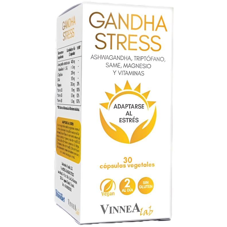 Gandha Stress 30 cápsulas – Ashwagandha + Magnesio + Vitaminas B – VINNELAB