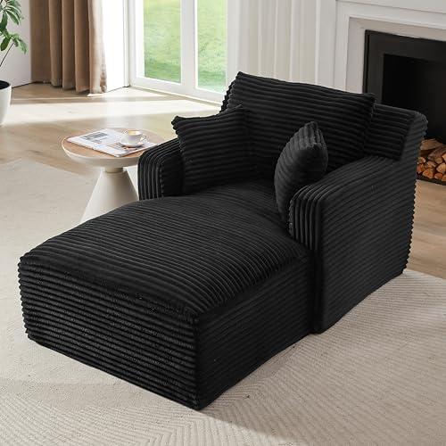 Yihomfy Canapé-lit/Fauteuil Inclinable Moderne en Velours Côtelé,Confortable et Livré Monté,...