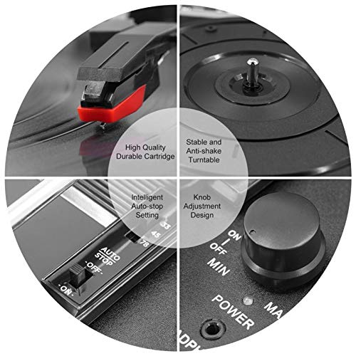 Platine Vinyle Phonographe, Tourne Disque Bluetooth Turntable en Vinyle À 3 Vitesses Bluetooth Intégré en Haut-parleurs… - Les Beatles, Paul McCartney, John Lennon, RIngo Starr, George Harrison Platine Vinyle Phonographe, Tourne Disque Bluetooth Turntable en Vinyle À 3 Vitesses Bluetooth Intégré en Haut-parleurs… – Image 7