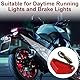 teasteam Motorrad-Rücklicht, 2 Stück, Mini-Rücklicht, Bremslicht, 12 V, 3000 lm, Bremslicht, Universal, kompatibel mit Dirt Bike/Cafe Racer/Scrambler/ATV/Quad/Street Bike/Scooter, Zusatzleuchten (rot)