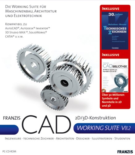 Franzis CAD Working Suite V8.2, 2 CD-ROMs u. Buch 'Technisches Zeichnen' 2D/3D-Konstruktion. Ingenieure, Technische Zeichner, Architekten, Designer, Illustratoren, Studenten