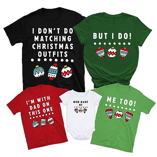 I Don't Do Matching Christmas Outfits - But I Do Holiday Shirt for Family 2024, Personalized Cousins Crew Group T-Shirt Matching Xmas Outfits for Photoshoot Multicolor3