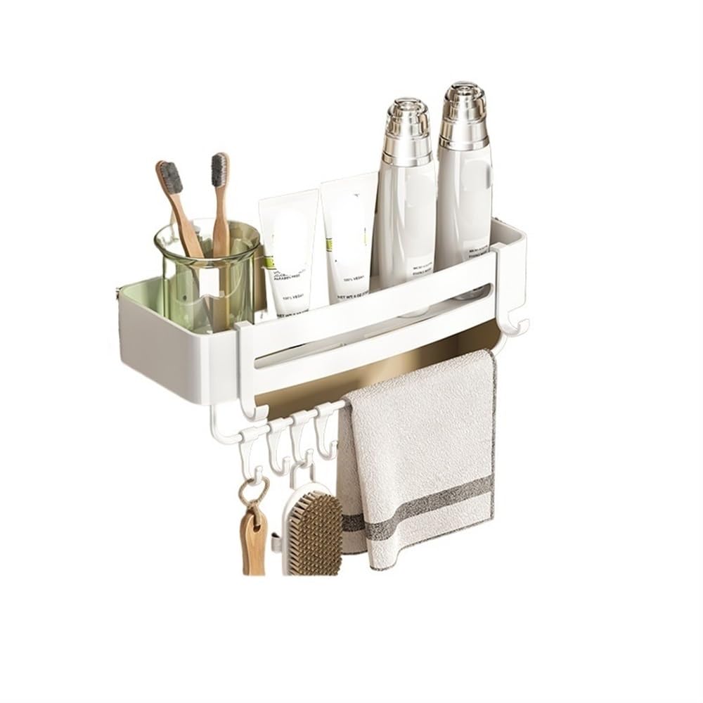 Ruiseawing 2-Pack Corner Shower Caddy Holder Adhesive Shower Shelf No Drilling Bathroom Shower Organizer Storage Rack