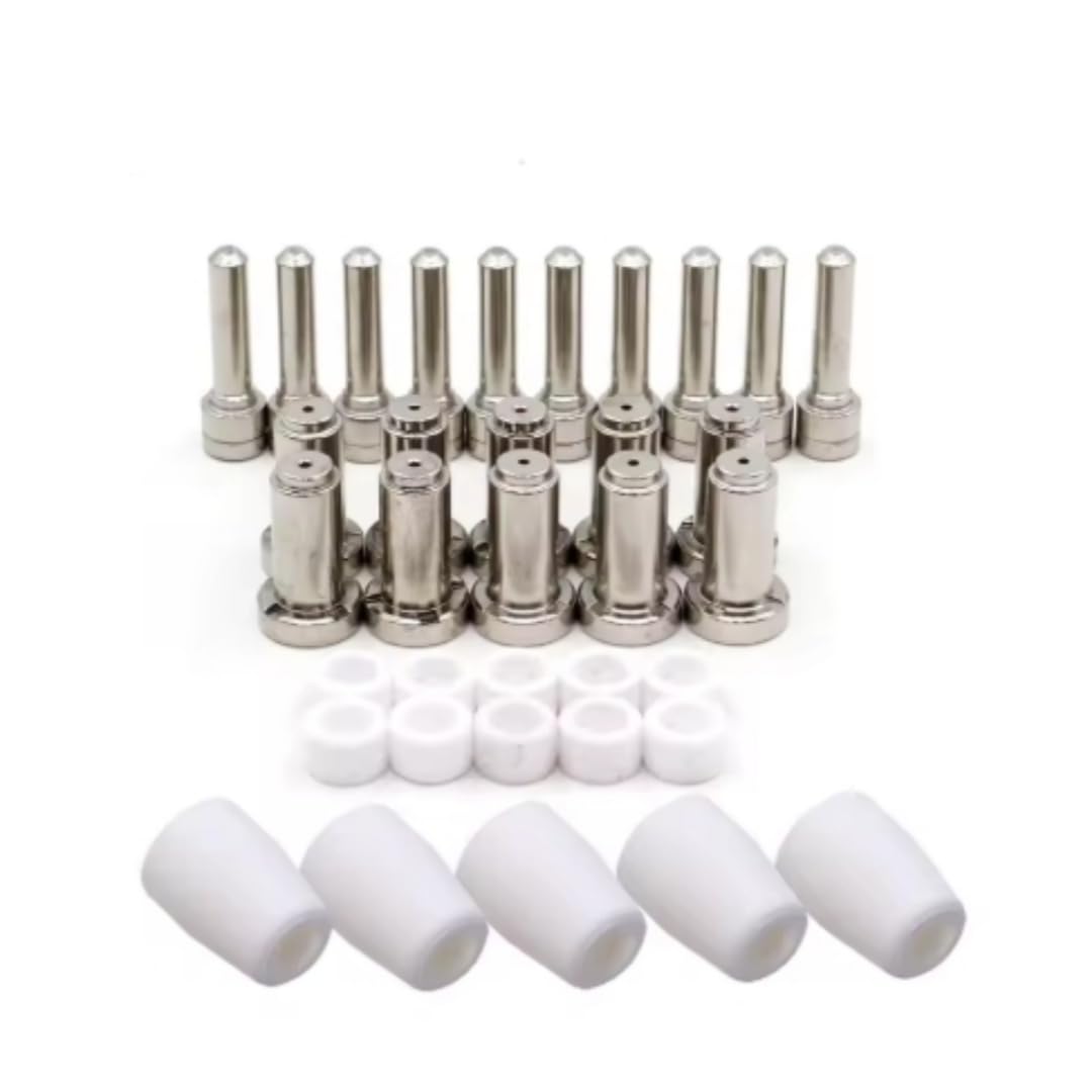 PT-31XT Plasma Electrode 20860 21008 20861 Nozzle 30A 40A 50A 20860 Swirl Ring Shield Cup Plasma Torch Welding Equipment Accessories QIANGHAN (35Pcs, 50A)