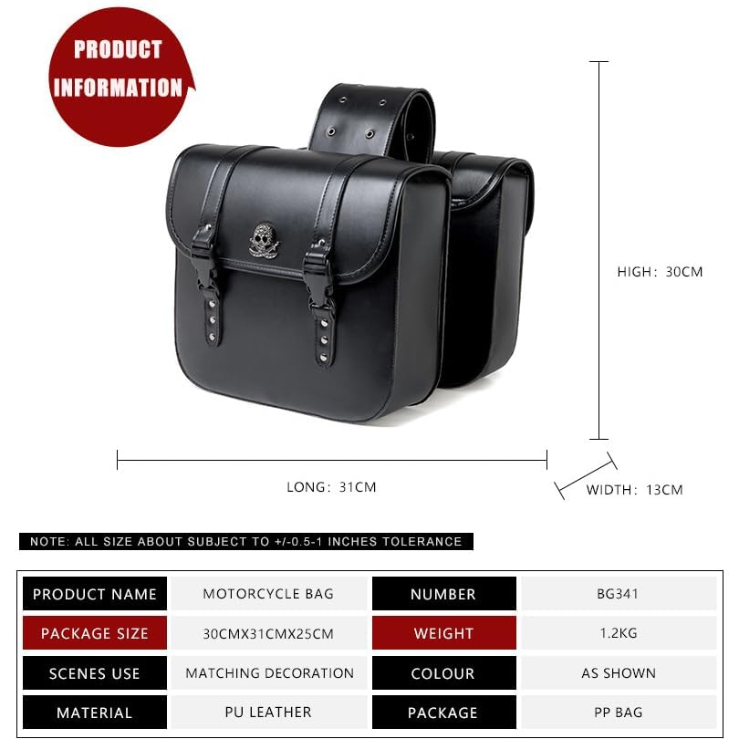 Bolsa trasera para motocicleta para BMW S1000RR S1000R – Fácil instalación, bolsa de cuero, alforjas laterales con mecanismo de cierre, bolsa trasera de almacenamiento miniatura 2
