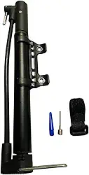 Bomba de Ar Portátil 120 PSI para Bicicleta – Mini Bomba Manual de Alta Pressão em Alumínio, Inflador Bolas, Pneus com Válvulas Schrader e Presta