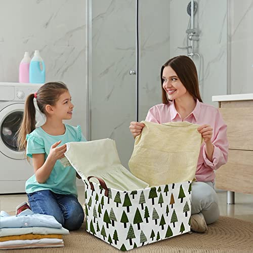Image of Tree basket,Laundry Basket Green Hamper Fabric Laundry Hamper,for baby hamper Nursery Toy Organizer tree room decor,Christmas gift decor,Gift Basket (tree)