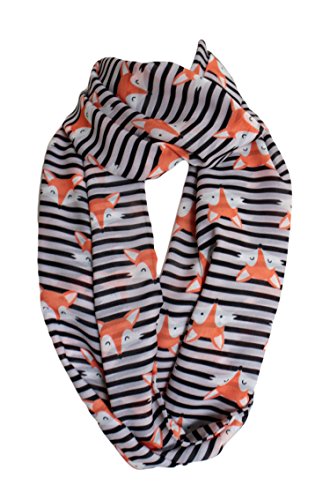 Etwoa Fox Stripe Infinity Scarf Circle Scarf Loop Scarf3