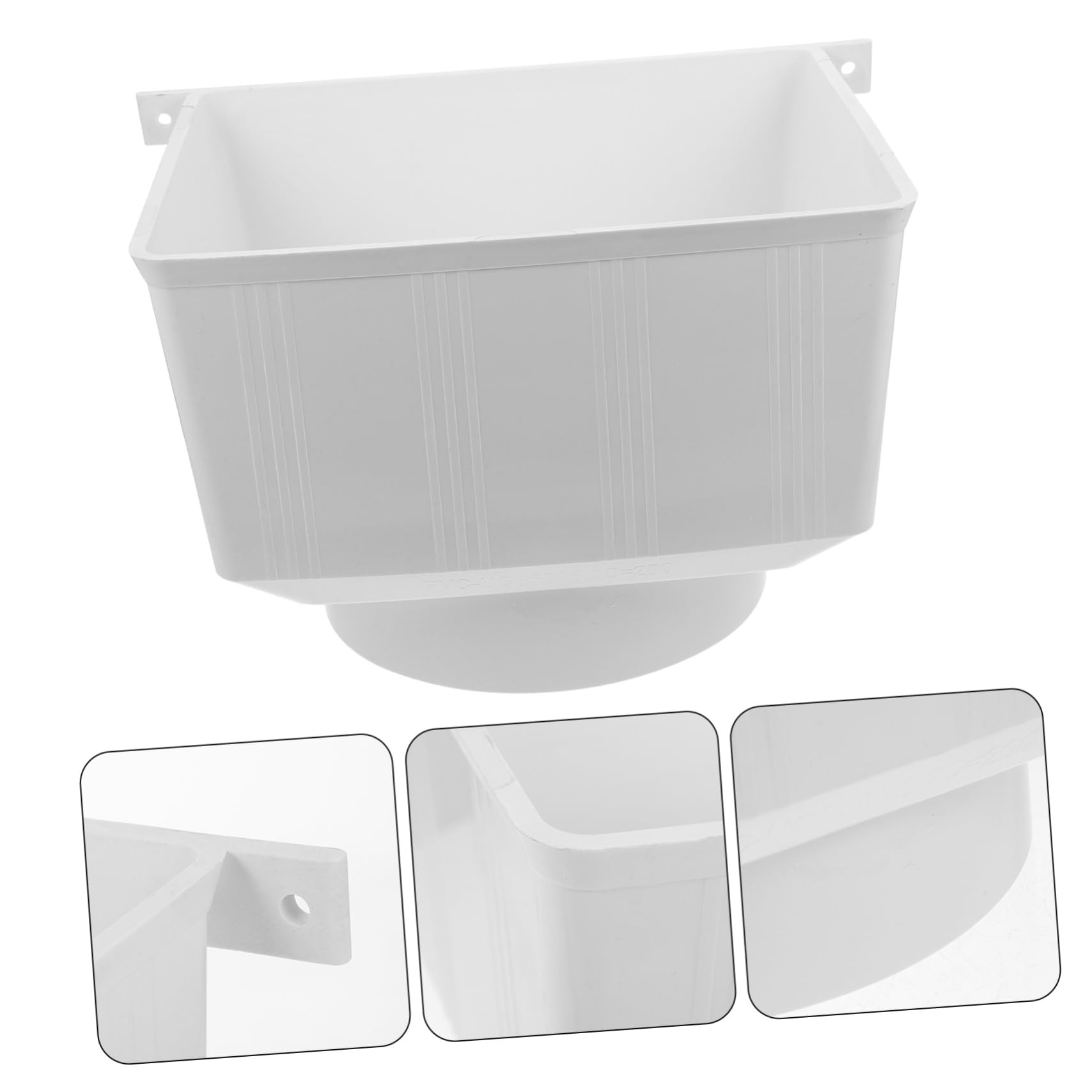 Conector de Bajante para Canalón de Agua de Lluvia Pvc Blanco | Adaptador de Drenaje para Bajante, Accesorio de Techo para Canalón y Desagüe, Fácil de Usar