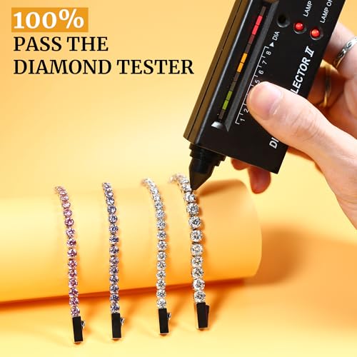 HMJ Moissanite Tennis Bracelet for Women, 4mm/5mm Diamond Tennis Bracelet Wedding Bridal Prom, Jewelry Bracelet Birthday Gift for Mother/Wife Size 6.5-7.5 Inch 5