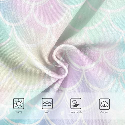 Cotton Girls Underwear Toddlers Pastel Mermaid Scales Little Girl Panties Artistic Kids Briefs Undies 2t3