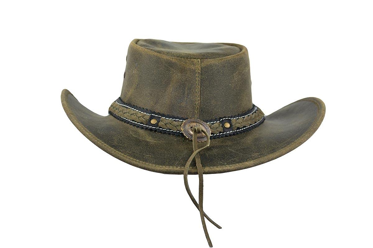 Black Jungle ARAMAC Chapeau de Cowboy, en Cuir, Style Australien