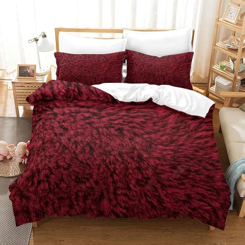 Housse de couette effet fourrure lit double ultra résistante