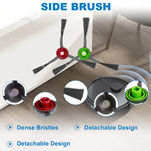 Replacement Parts for Deebot Ozmo 920/950/T8/T8 AIVI/T8 Max/T5/N7/N8 Pro/N8+/N8 Pro Plus/T9+/Yeedi Vac 2 Pro Main Brush Side Brushes Deebot Filter Kit LUXRILIX