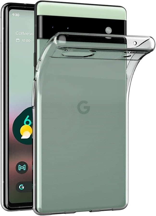 Captor Hülle Transparent TPU Silikon Case, ultradünn & weich, Anti-vergilbend, Flexibles Clear Cover, Handyhülle (Pixel, Trasparente, Pixel: 6A)