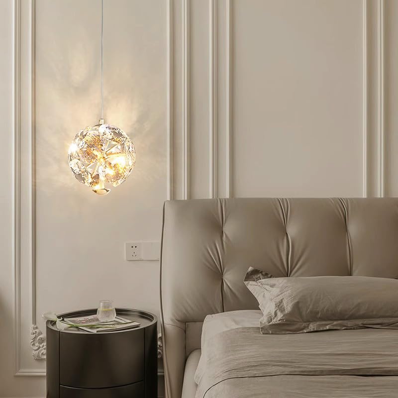 Image of CITRA led Gold Crystal Flower Pendant Ceiling Lamp Light - Warm White