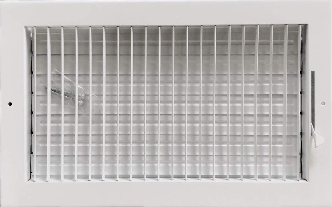 14" x 8" Adjustable Blade Sidewall Ceiling Register Vent Cover Diffuser Heavy Duty Stamped Steel (Listed Size is for Duct Opening or Inside Measurement)