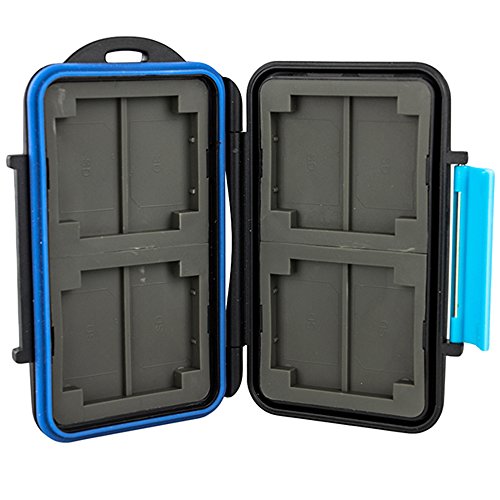 Porta Cartão de Memória Case Rígido Jjc Mc-2 para 4 Cf Cards e 8 Sd Cards