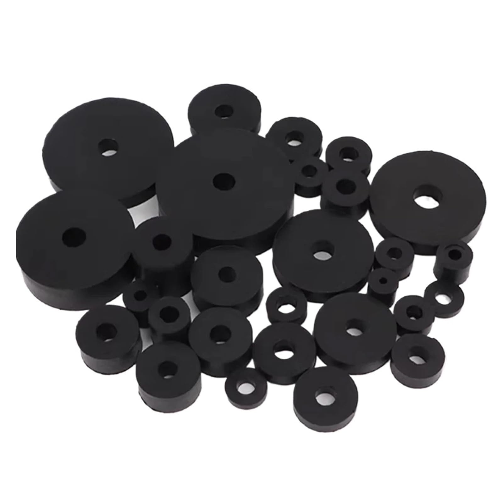 Almohadilla amortiguadora de goma Circular OD 40-80mm Pie de máquina insonorizado que absorbe los golpes(5pcs,50 x 30 x 15mm)