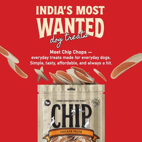 Image of ChipChops Chicken Pasta Dog Treat are an Excellent Source of Protein and Low in Fat, Providing a Healthy Snack Option for Your Dog 250g Pack of (2)
