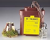 Krippenlicht-Set, Lagerfeuer und Zinnlaterne mit LED, Batteriebox und Kappe ohne Batterien