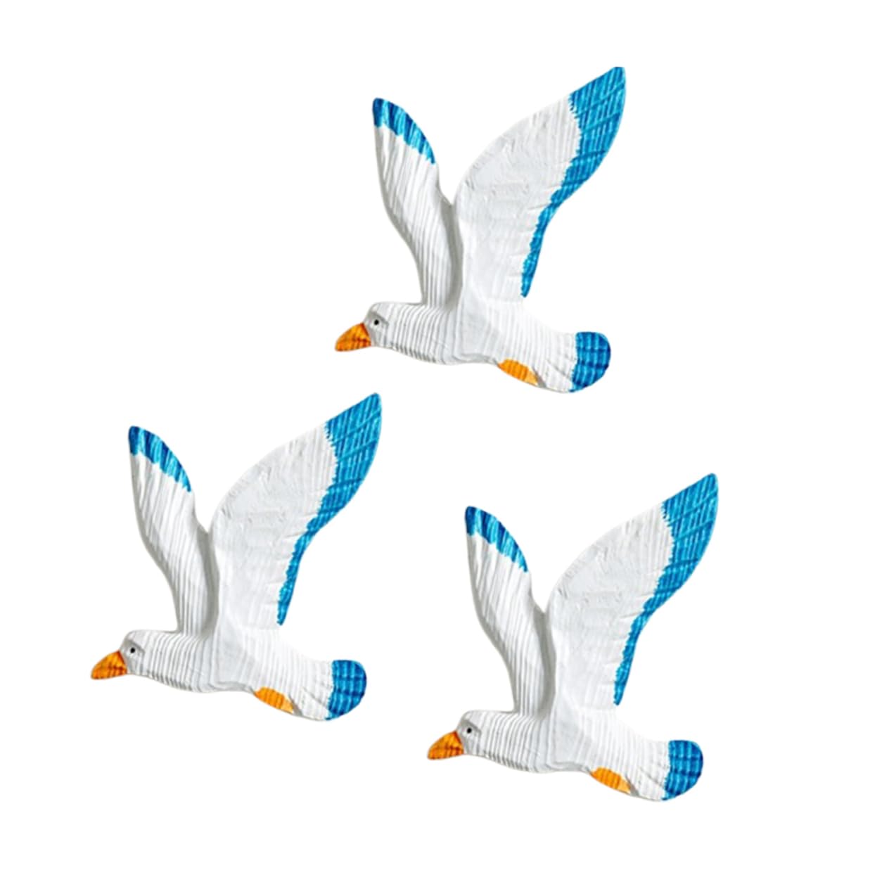 3pezzi Gocce Di Uccelli Appese in Resina Gabbiani Appesi Da Parete Uccelli Creativi Per Soffitti e Alberi Decorazioni Sicure e Resistenti Per Casa