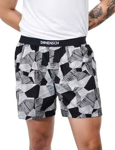 Image of DAMENSCH Printed Breeeze Inner Boxers for Men, Ultra-Light Boxers, 100% Cotton Shorts Pant for, Breathable Woven Inner Cotton Shorts.