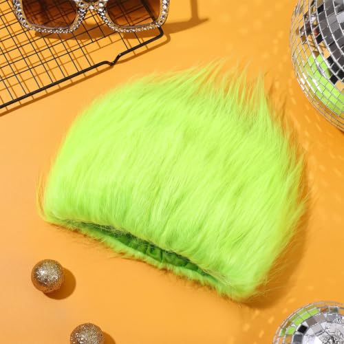 Image of Geyoga 1 Pcs Funny Wig Crazy Hair for Halloween Party,Fluorescent Green