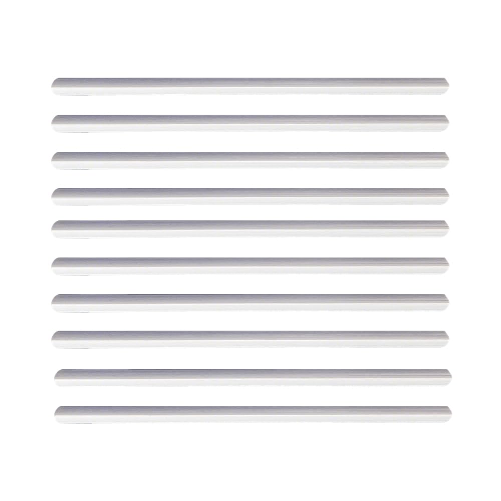 30.5cmx1.5cm Plastic Slide Binders White, A4 Spine Bars, Binding Bars Slide Grip for Report Cover Presentation Office Document, 10PCS