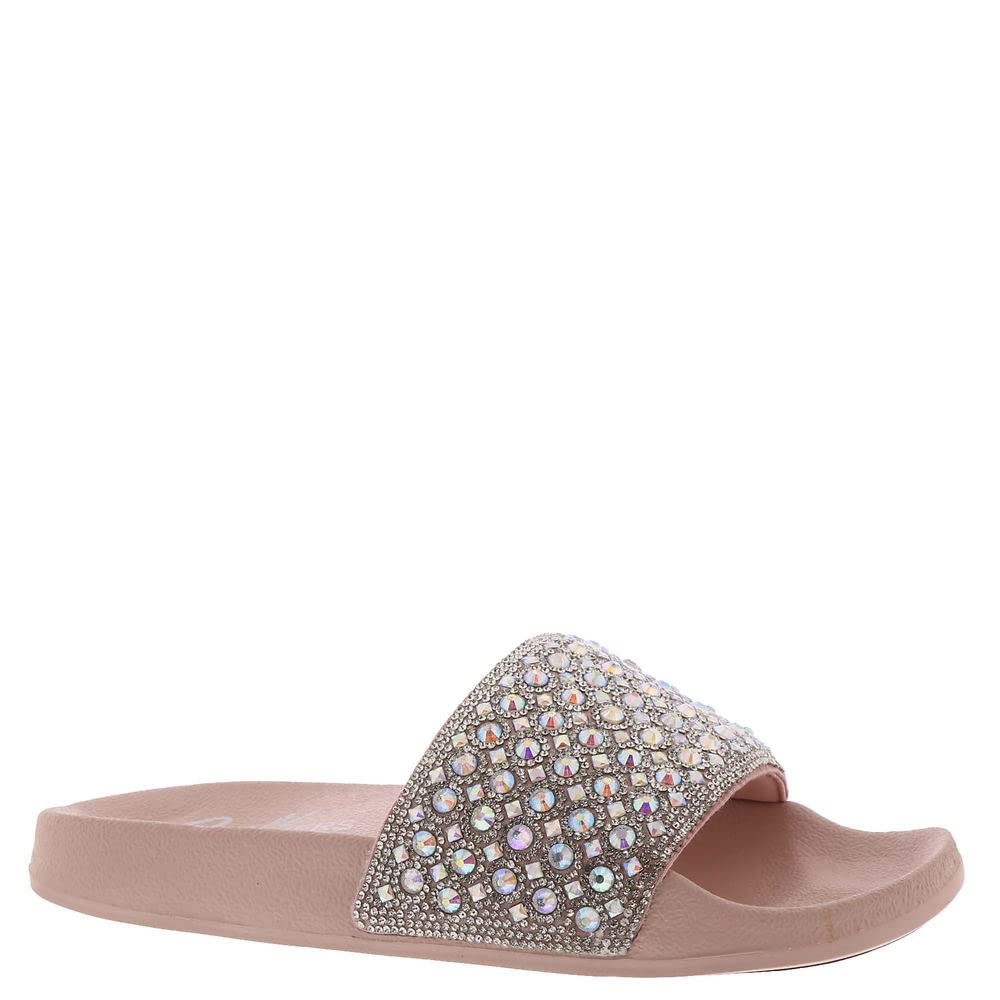 SKECHERS Women's POP UPS Femme Glam Sandal, Blush Canvas Trim/Iridescent Plastic Rhinest, 3 UK