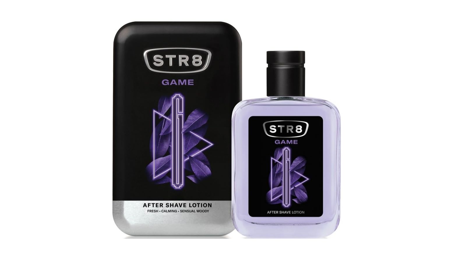 STR8 GAME AFTER SHAVE LOTION 50 ml – odświeżający i łagodzący po goleniu ze świeżym, zmysłowym zapachem woody do codziennej pielęgnacji skóry
