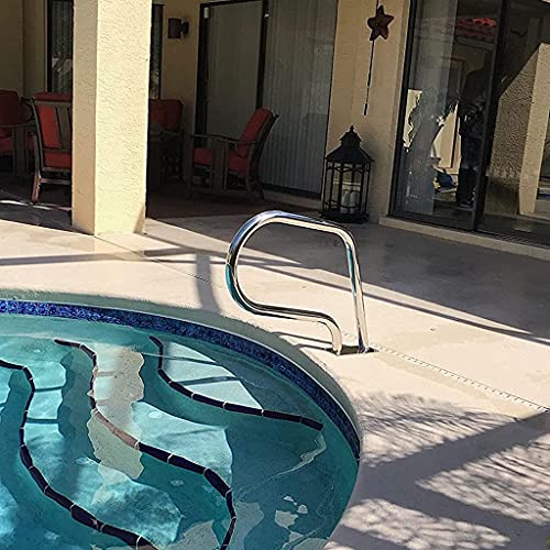 Barandal de piscina inoxidable de 3 curvas con montaje rápido miniatura 5