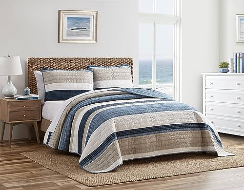 Nautica USHSA91191149 Queen Quilt Set, Cotton Reversible Bedding With Matching Shams, Home Decor For All Seasons thumb #1