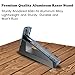 Aluminum Alloy Razor Stand, Safety Aluminum Men's Shaving Stand Black for Bathroom Countertops, Compatible with Henson AL13, AL13-M and Ti22, Anti-Rust and Durable